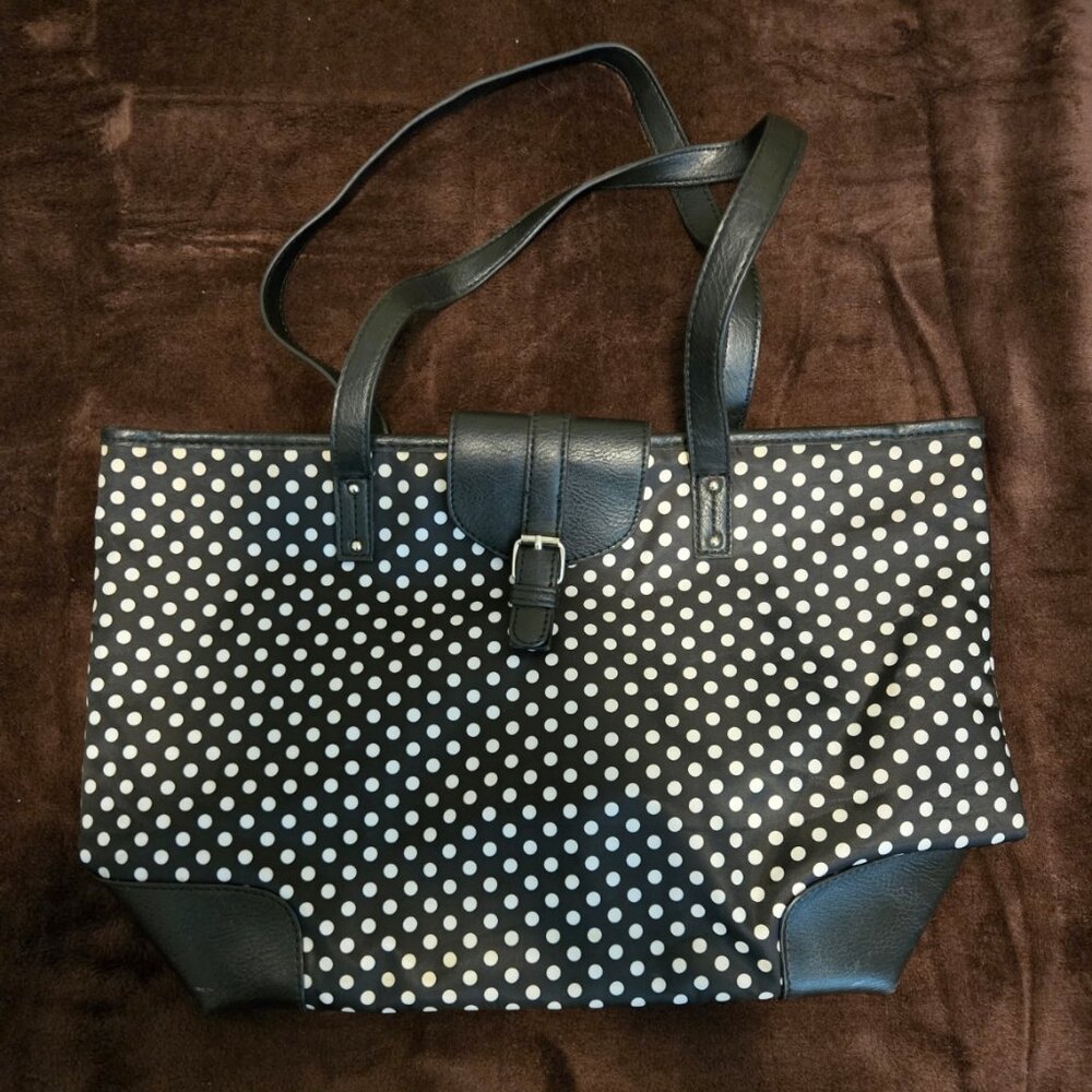 GAL Sholder Bag in POLKA DOTS! Black & White